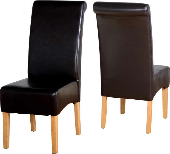 G10 Chair in Brown Faux Leather